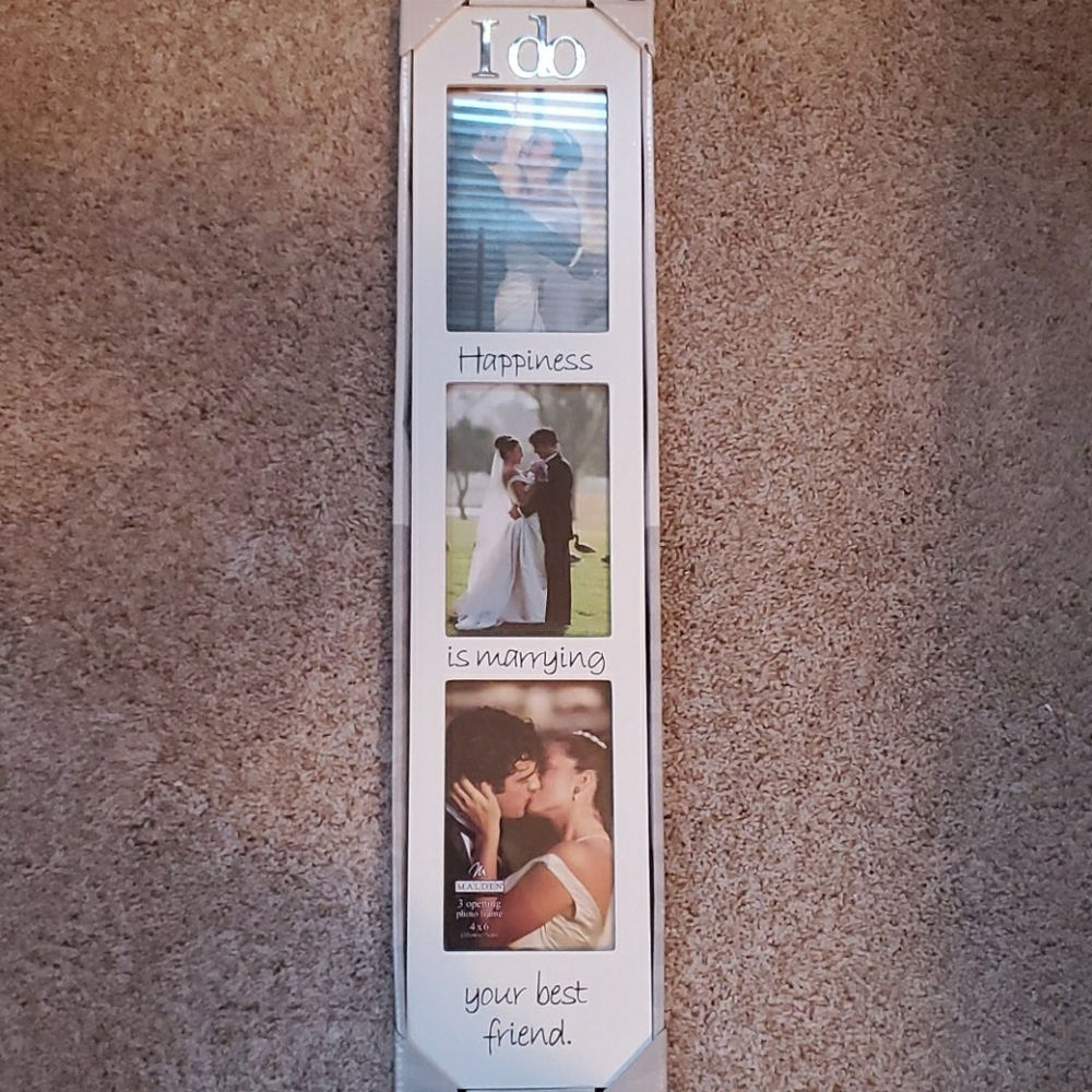 NWT 3 opening photo frame for wedding